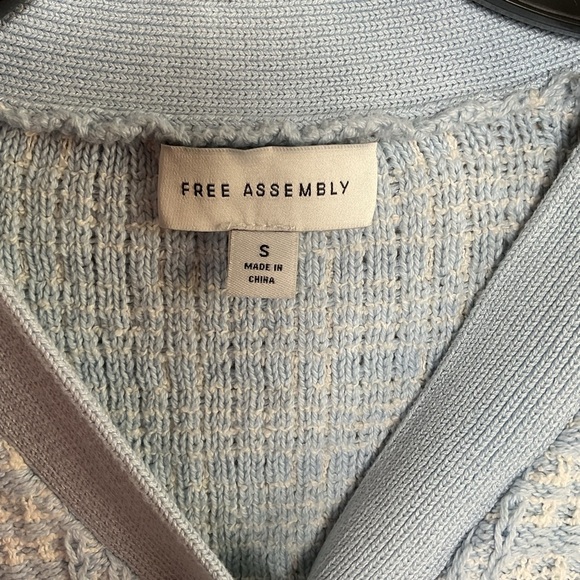 Free Assembly Womens Small Tweed Knit Button Up Cardigan Sweater W/Pockets - Picture 4 of 5